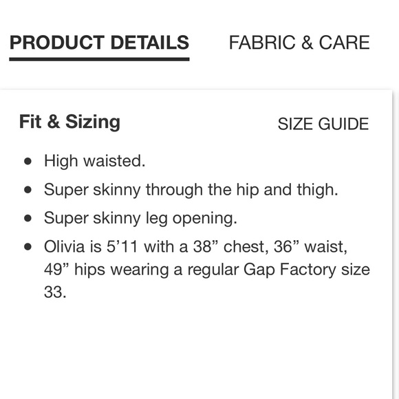 NWOT Gap High Rise Universal Legging Jeans - Picture 8 of 8